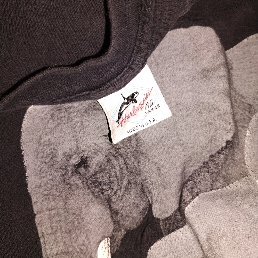 Vintage 1988 Harlequin Elephant single stitch shirt Women's Large - Picture 3 of 10